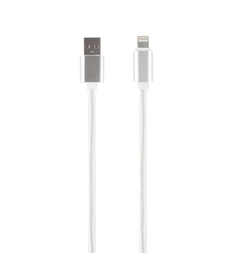 Дата-кабель Red Line USB – 8-pin для Apple, 1.5А, нейлон. оплетка, белый (мягкий футляр) УТ000020237