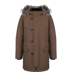 Парка с меховой отделкой капюшона Brioni