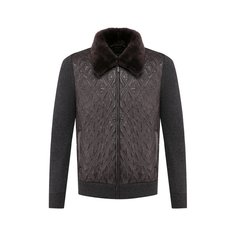 Комбинированный кардиган с меховой отделкой Zilli