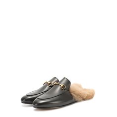 Кожаные сабо Princetown с пряжкой-трензелем Gucci