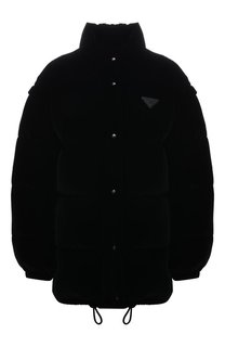 Бархатный пуховик Prada