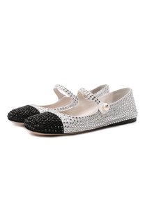 Текстильные балетки Miu Miu