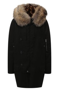Хлопковая парка на меховой подкладке Saint Laurent