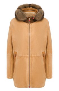 Дубленка с капюшоном Kiton