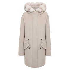 Комплект из парки и жилета с отделкой из меха шиншиллы Fabio Gavazzi