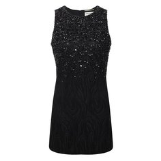 Платье из шерсти и шелка Saint Laurent