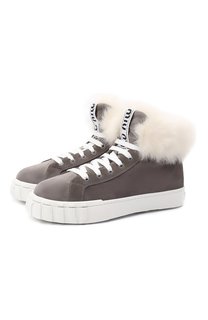 Замшевые кеды Miu Miu