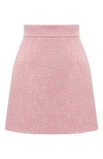 Юбка из шерсти и хлопка Miu Miu