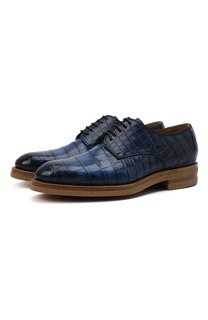 Кожаные дерби из кожи крокодила Kiton