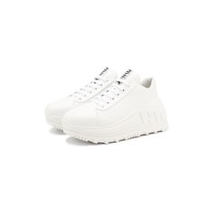 Кожаные кроссовки Miu Miu