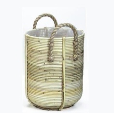 Кашпо Van der leeden basket stripe blond d35h40cm