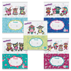 Тетради тетрадь 12л клетка А5 ЮНЛАНДИЯ Умные совы в асс-те