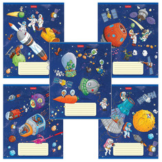 Тетради тетрадь 18л клетка А5 HATBER Космическое приключение в асс-те