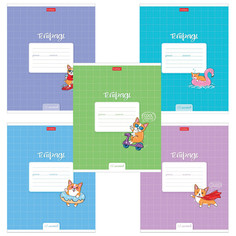 Тетради тетрадь 12л клетка А5 HATBER Забавный корги в асс-те