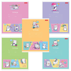 Тетради тетрадь 12л клетка А5 HATBER Приключения кота Пирожка в асс-те