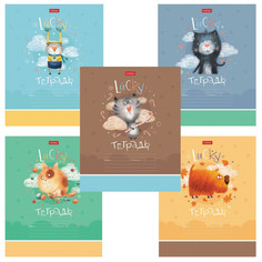 Тетради тетрадь 12л клетка А5 HATBER Счастливчики в асс-те