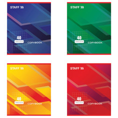 Тетради тетрадь 40л клетка А5 STAFF Стандарт эконом в асс-те