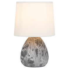Лампы настольные лампа настольная RIVOLI Damaris E14 40Вт керамика ткань черный белый