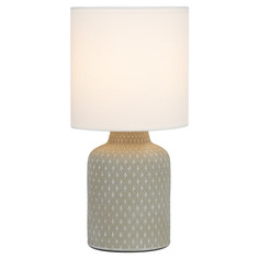 Лампы настольные лампа настольная RIVOLI Sabrina E14 40Вт керамика ткань белый