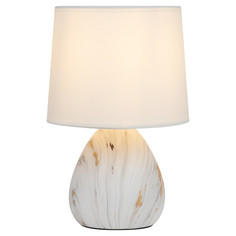 Настольные лампы декоративные лампа настольная RIVOLI Damaris E14 40Вт керамика ткань белый