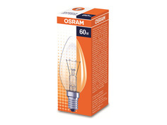 Лампы накаливания лампа накаливания OSRAM 60Вт E14 2700K 230В свеча С35 прозрачная
