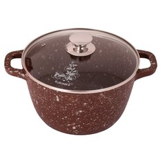 Кастрюля алюминий, антипригарное покрытие, 3.5 л, с крышкой, Kukmara, Elite stone, к31ес
