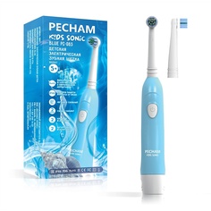 Детская электрическая зубная щетка PECHAM Kids Sonic Blue 5+