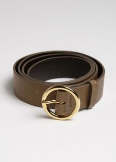 Кожаный ремень коричневого цвета (100) Elis