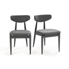 Комплект из 2 стульев nochy (laredoute) черный 47x80x56 см.