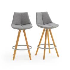 Комплект из 2 барных стульев asting (laredoute) серый 42x89x42 см.