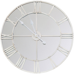 Часы зеркальные «граф» (object desire) белый 60x60x5 см.