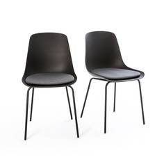 Комплект из 2 стульев menin (laredoute) черный 48x83x50 см.