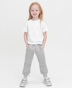 Брюки из футера серые Button Blue