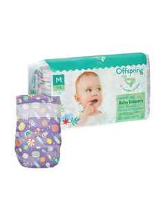 Offspring подгузники, M 6-10 кг. 42 шт. расцветка Космос