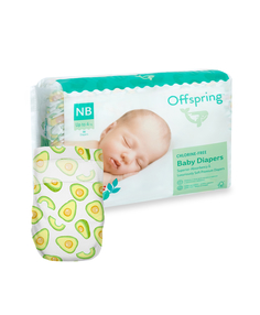 Offspring подгузники, NB 2-4 кг. 56 шт. расцветка Авокадо