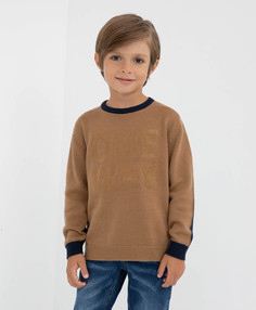 Джемпер вязаный с принтом в стиле колорблокинг Gulliver