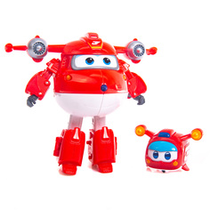 Трансформер Заряженный Джетт + Супер питомец Джетт Супер Крылья Super Wings