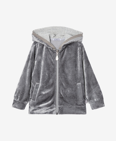 Толстовка из велюра с широкой баской на спинке Gulliver