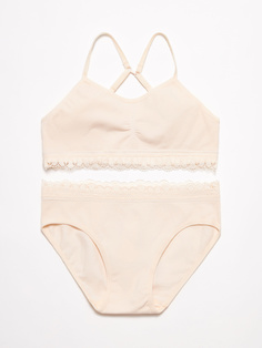 набор из майки и трусов для девочек (белый, 122-134) Sela