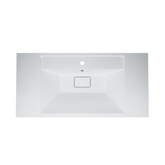 Раковина мебельная 100 см AM.PM INSPIRE V2.0 M50AWPX1001WG , искусственный мрамор, со сливом-переливом Am.Pm.