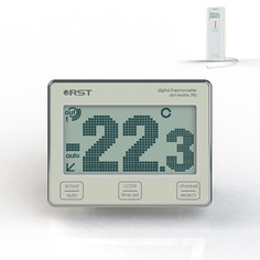 Цифровой термометр RST с радиодатчиком, точечно-матричный дисплей с анимацией температур 02780