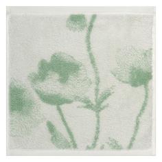 Махровое полотенце Cleanelly Luce verde белое с зеленым 30х30 см