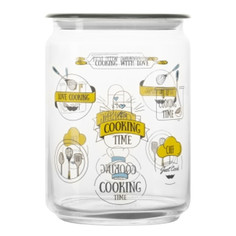 Банки, емкости для сыпучих продуктов банка LUMINARC Coocing Time 1л круглая стекло