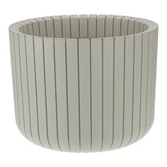 Горшок для цветов пластик, 8 л, 25х20 см, белый ротанг, Idea, Шато, М 3039