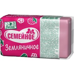 Мыло Весна, Семейное, 140 г, земляничное