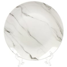 Тарелка десертная, фарфор, 20 см, круглая, Bianco marble, Lefard, 87-263