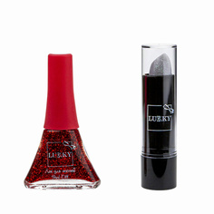 Лак и помада меняющая цвет в наборе Lukky