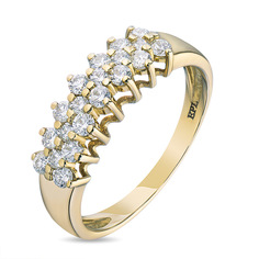 Кольцо из желтого золота с бриллиантами э0301кц02159600 ЭПЛ Даймонд