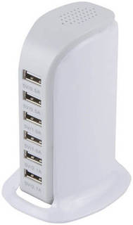 Зарядное устройство сетевое mObility mt-29 УТ000018576 6*USB, 6А, белое