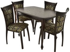 Обеденная группа стол и 4 стула (аврора) черный 110x75x70 см. Avrora